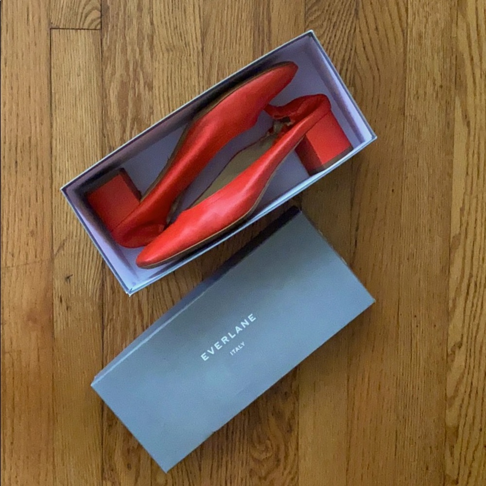 Everlane Red Day  Heels Size 11
